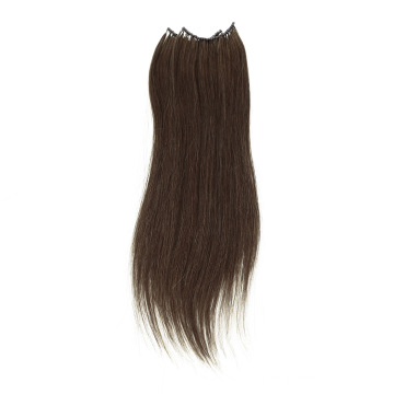 Human Hair Virgin Remy Hair 20 Inch Dark Brown Double Drawn No Tip Hair with Micro Ring